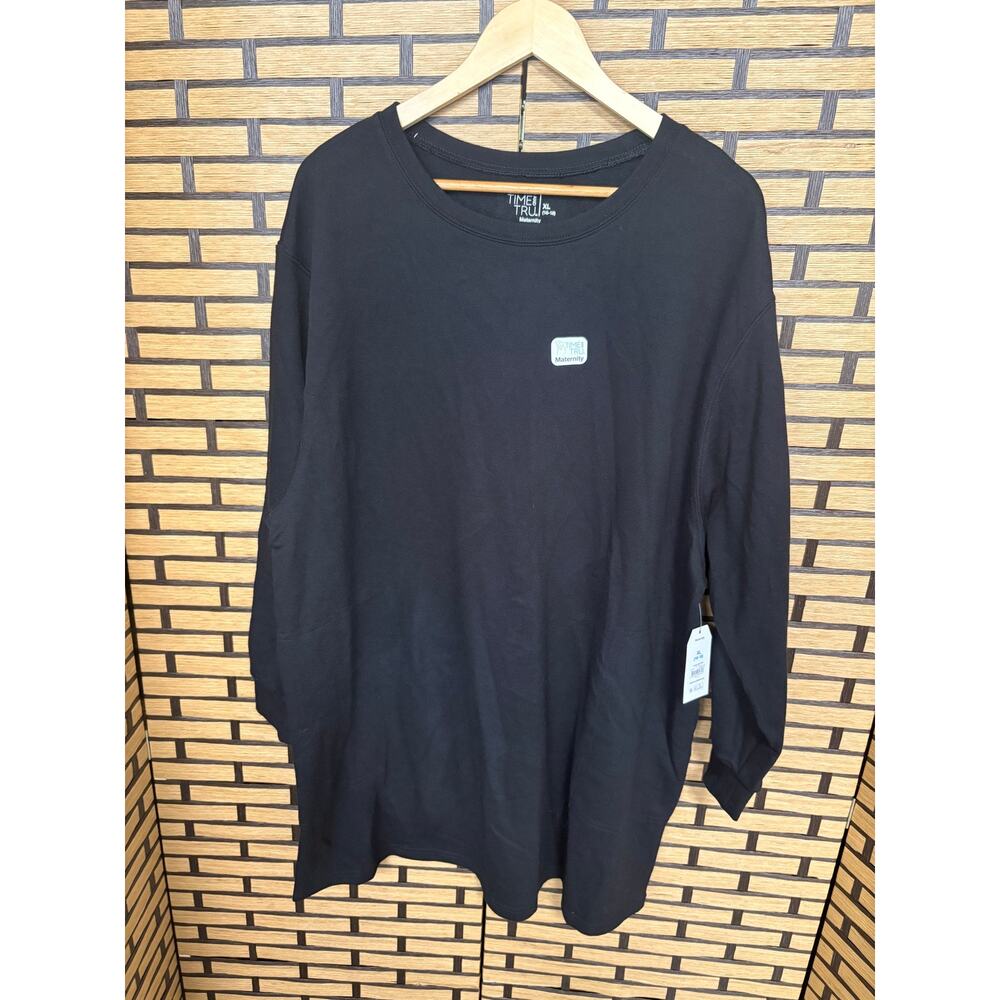Time And Tru Black Sweatshirt Dress Maternity Size XL